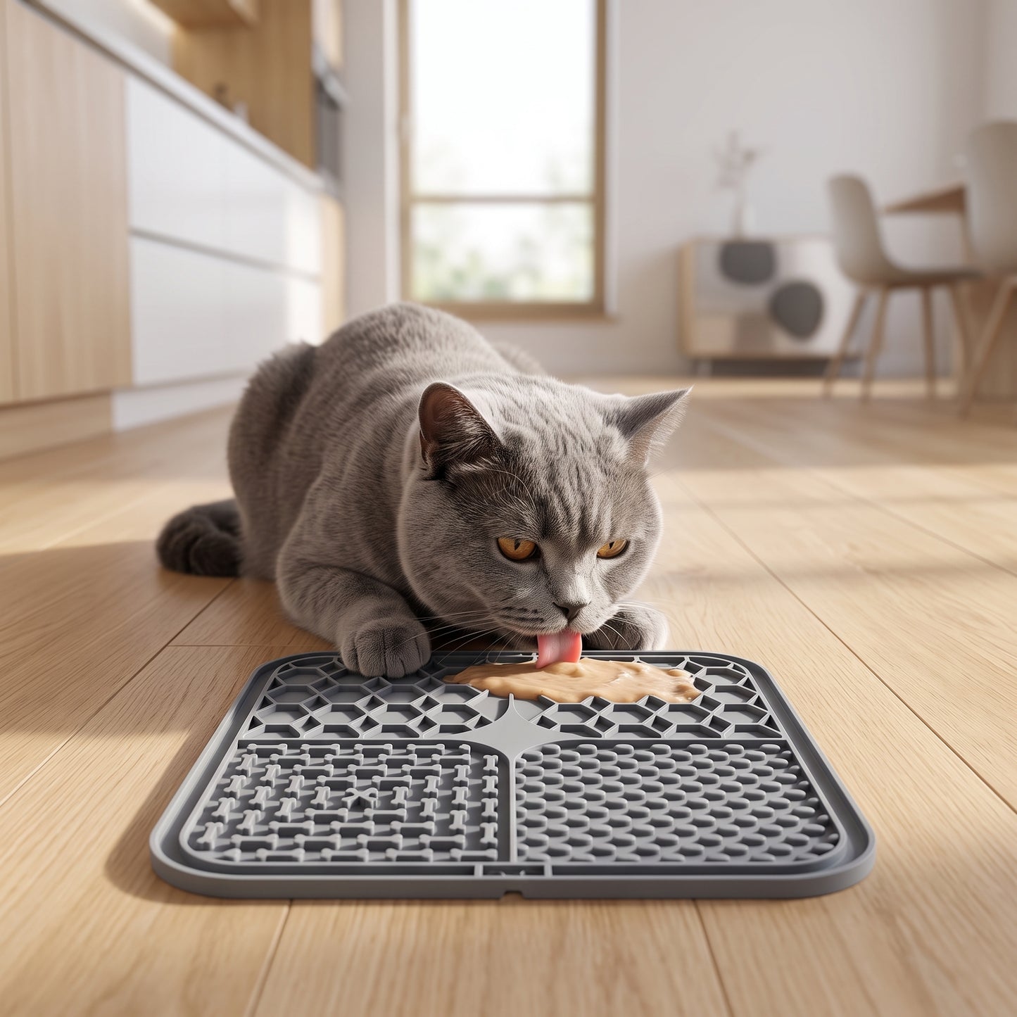 GEAROAM Silicone Lick Mat – Slow Feeding & Calm for Cats & Dogs