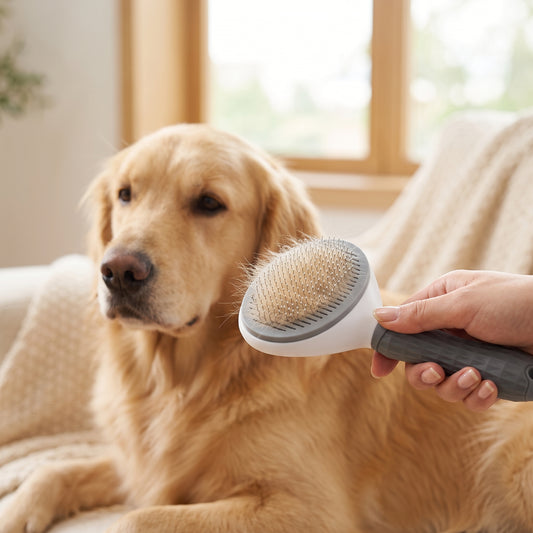 Brosse de toilettage autonettoyante GEAROAM – Démêlage facile pour chats et chiens